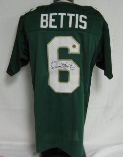 Jerome Bettis Notre Dame Autographed Signed Jersey Green JSA Size L 