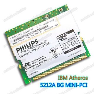 Atheros AR5212A Mini PCI WLAN G WiFi Card IBM 91P7301