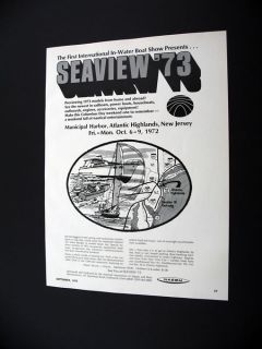 Seaview Boat Show Atlantic Highlands NJ 1972 Print Ad