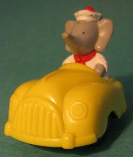 Vintage 1992 Babars Cousin Arthur in a Car Arbys Plastic Toy