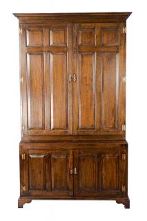   Door Antique Style English Linen Press Armoire TV Cabinet