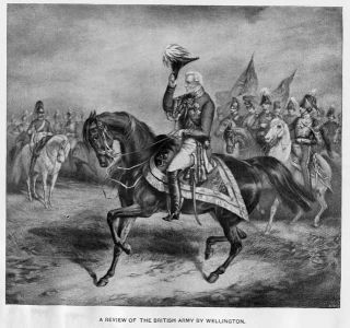 Duke of Wellington Battle Waterloo Napoleon 1894 Print
