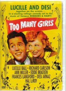 Too Many Girls Lucille Ball Desi Arnaz 1940 DVD New