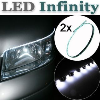    30 SMD LED Audi Style Side Glow Headlight Strip Light all Car 12V 46
