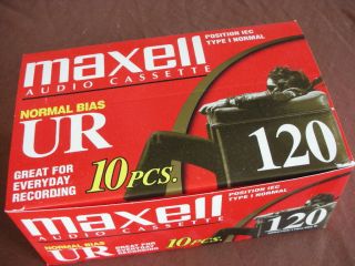   New Factoey Seal 120 Minutes Maxell UR120 Adio Cassette Tapes