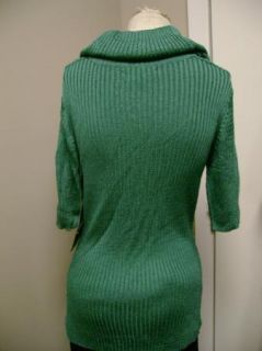 Jones New York Collection Elbow Sleeve Cowl Neck Sweater Seamist 