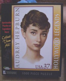 Audrey Hepburn 1000 PC Hollywood Legends Stamp Puzzle