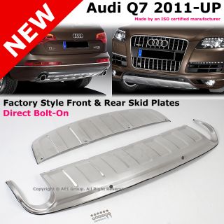 Audi Q7 11 Up Front and Rear Stainless Steel Skid Plate Bumper 