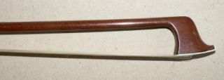 NICE OLD BRANDED AUGUST HERRMANN VIOLIN BOW, READY TO PLAY,REHAIRED 