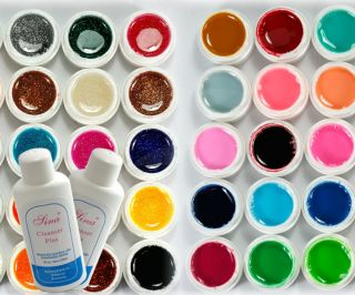 60pcs 5ml Pure Glitter UV Builder UV Gel Nail Art Kit