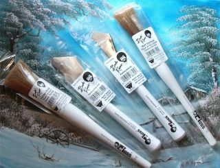 Bob Ross 2 Round Brushes 2 Painting Knives