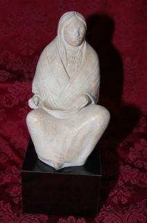 Rare Austin Stone Sculpture The Gatherer Large 12 1/2in. Tall