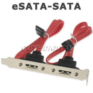 Ports SATA Serial ATA Cable to eSATA Adapter Bracket