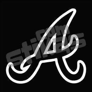 atlanta braves stika this decal can be applied to your car window or 