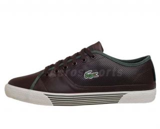 Lacoste Auvergne AL SPM Leather Brown Shoes New in Box 10% OFF