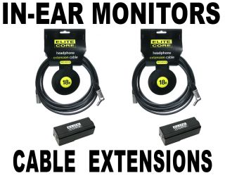   Ear Monitor Extension Cables 18 Beltclip Adapters Aviom A 16