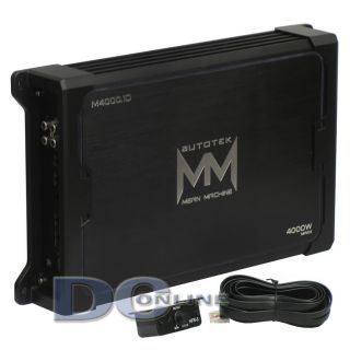 Autotek M4000 1D 1 Channel Car Audio Amplifier 4000 Amp