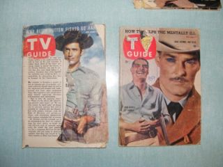 Vintage Lot of 11 Rough TV Guides from Late 50s Early 60s T V Guide 