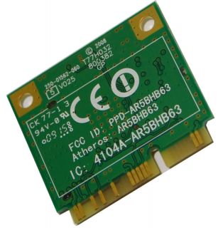 Atheros AR5BHB63 Mini PCI E Half Height Wireless Card