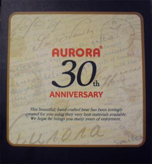 Aurora World Incorporated SEALED 30th Anniversary Bear in Original Box 