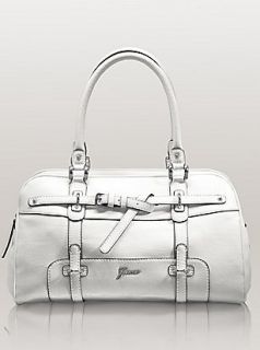 Authentic Guess Avera Handbag Box Bag Satchel Purse White w Bow