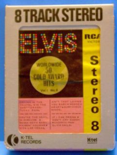 Elvis Worldwide 50 Gold Award Hits Vintage 8 Track Tape Stereo Music 