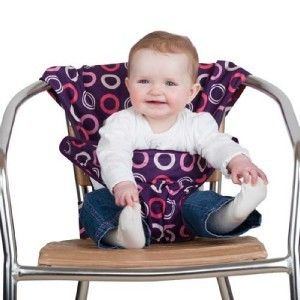 New Totseat Portable Baby High Chair Pink Circle Design