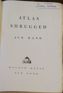 Ayn Rand ATLAS SHRUGGED 1957 7th printing early