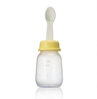 RK Baby Weaning Squeeze Bottle with Spoon 120ml Yellow