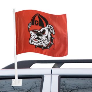   car flag with bulldog head display your uga pride with this durable