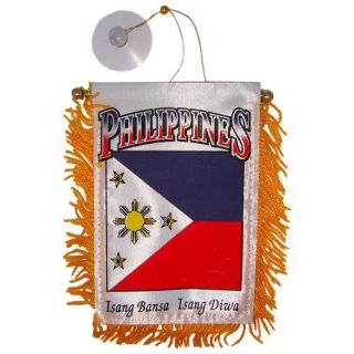 Philippine National Mini Flag Car Mirror Auto Banner
