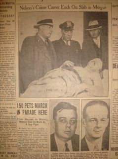 050711CQ Baby Face Nelson Dead Morgue Photograph 1934