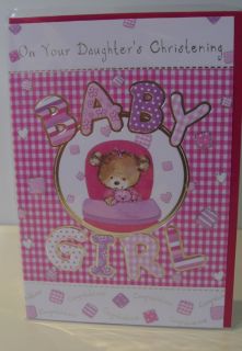 Baby Girls on Your Daughters Christening Day Card