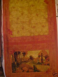 Fabric Panels to Make 2 Placemats 2 Napkins Fall Scene