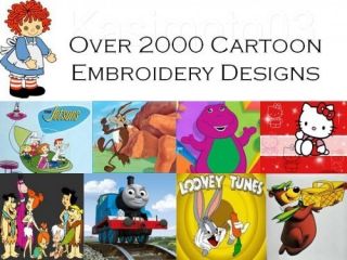 2000 Cartoon Embroidery Machine Pattern Designs Brother Baby Lock PES 