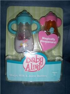baby alive accessories doll magic milk bottle juice bottle nip