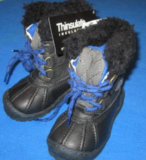 Baby Gap Boys Blue Thinsulate Sherpa Snow Duck Boots MSRP $44 95 