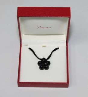 New Baccarat Flower Black Onyx Celebrity Fashion Pendant Necklace 
