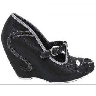 Irregular Choice Cheese on Toast Black Shoes Various Sizes Available 