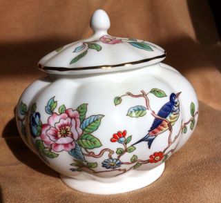 Aynsley China England Pembroke Pattern Deco Trinket Box and Cover 