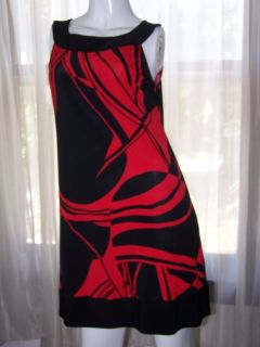 Darlin Juniors Black Red Printed Formal Dress 5 6