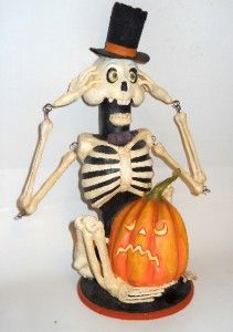 Bethany Lowe Smith Rucus Studio RARE Skeleton Sam Halloween Candy 
