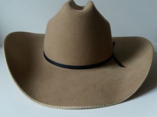 Bailey Deluxe Tan Western Cattleman Hat Size 7 1 4