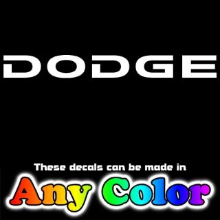 Dodge on Dodge Text Logo Chrome Auto Car Truck Window Sticker Decals