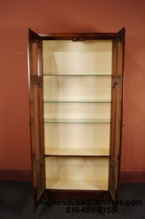 Baker Furniture Country French 37 Lighted Curio Cabinet Wall Unit 
