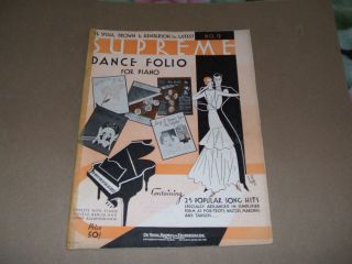 1930s Dance Music for Piano Ukulele Banjo Guitar Song Book Sheet Music 