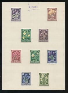 No 28738   TOPICAL   FLOWERS   LOT OF STAMPS   ON A PAGE