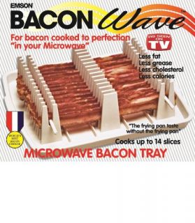 New Mess Free Emson Bacon Wave Microwave Bacon Cooker Free Shipping 