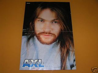 AXL Rose David Hasselhoff 1990s Magazine Poster