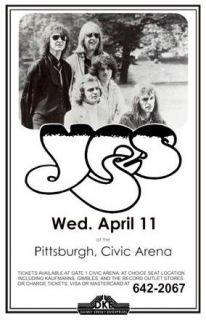 Limited Yes Live 1979 Concert Poster Print VERY LIMITED RARE